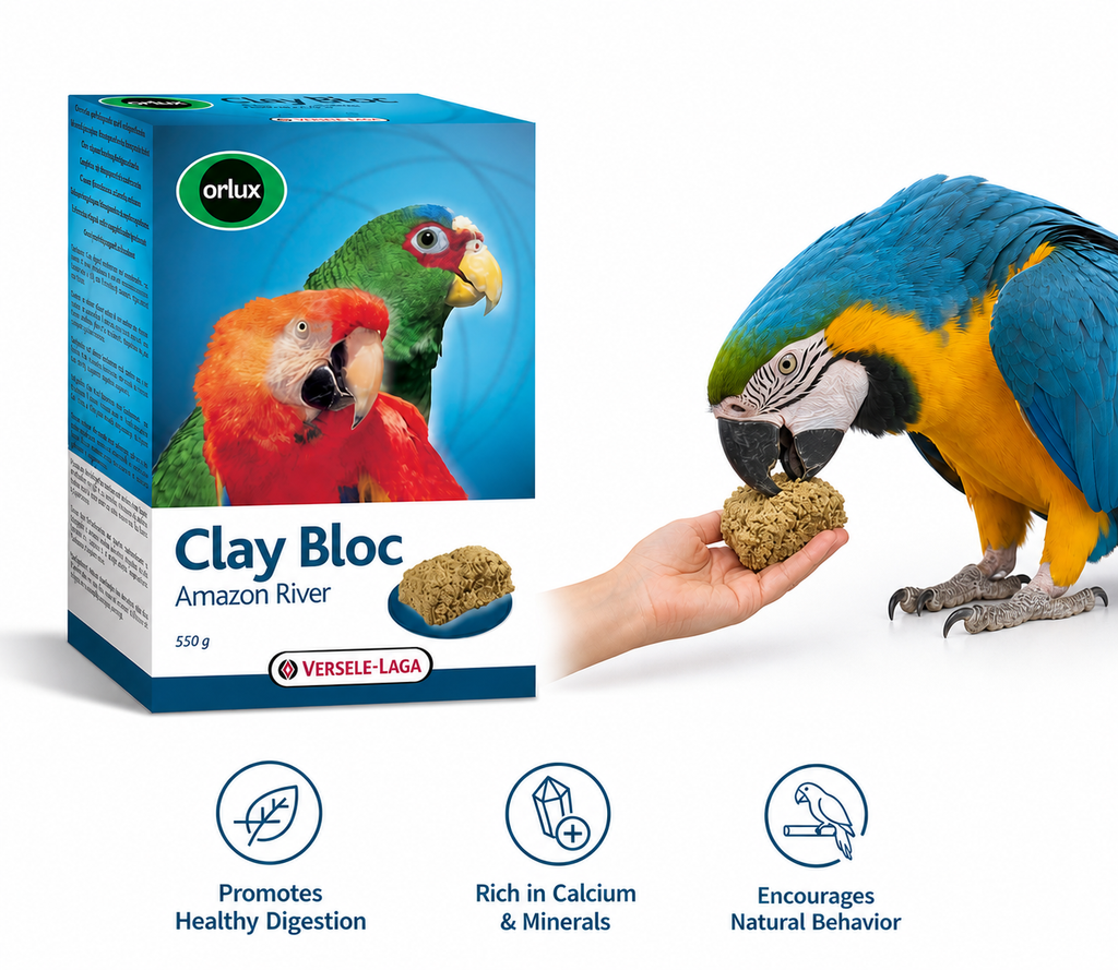 Clay Bloc for big parakeets and parrots
