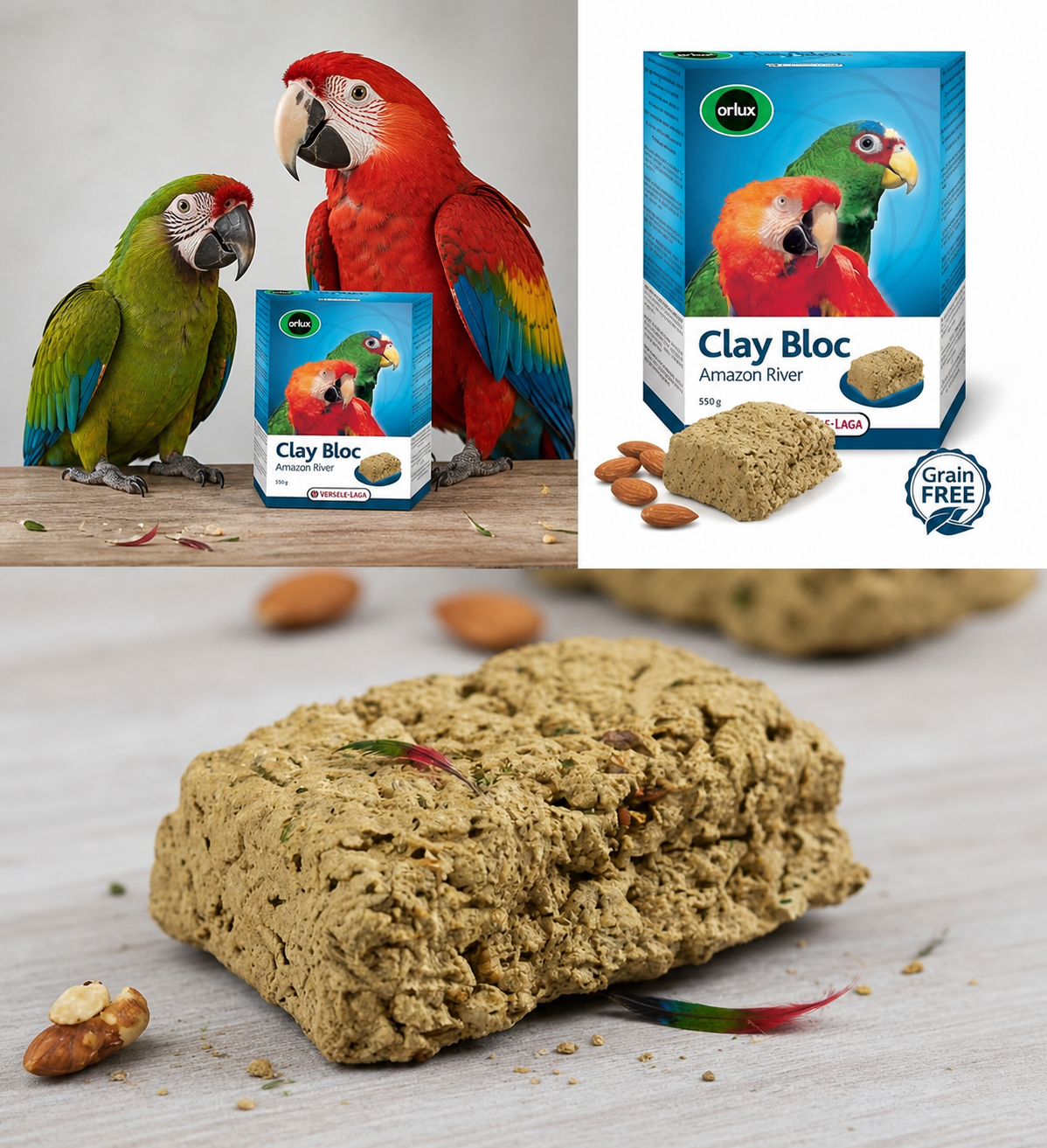 Clay Bloc for big parakeets and parrots